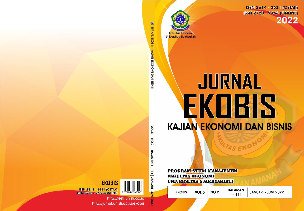 Jurnal EKOBIS Kajian Ekonomi dan Bisnis Vol 5 No 2 (Juni 2022)